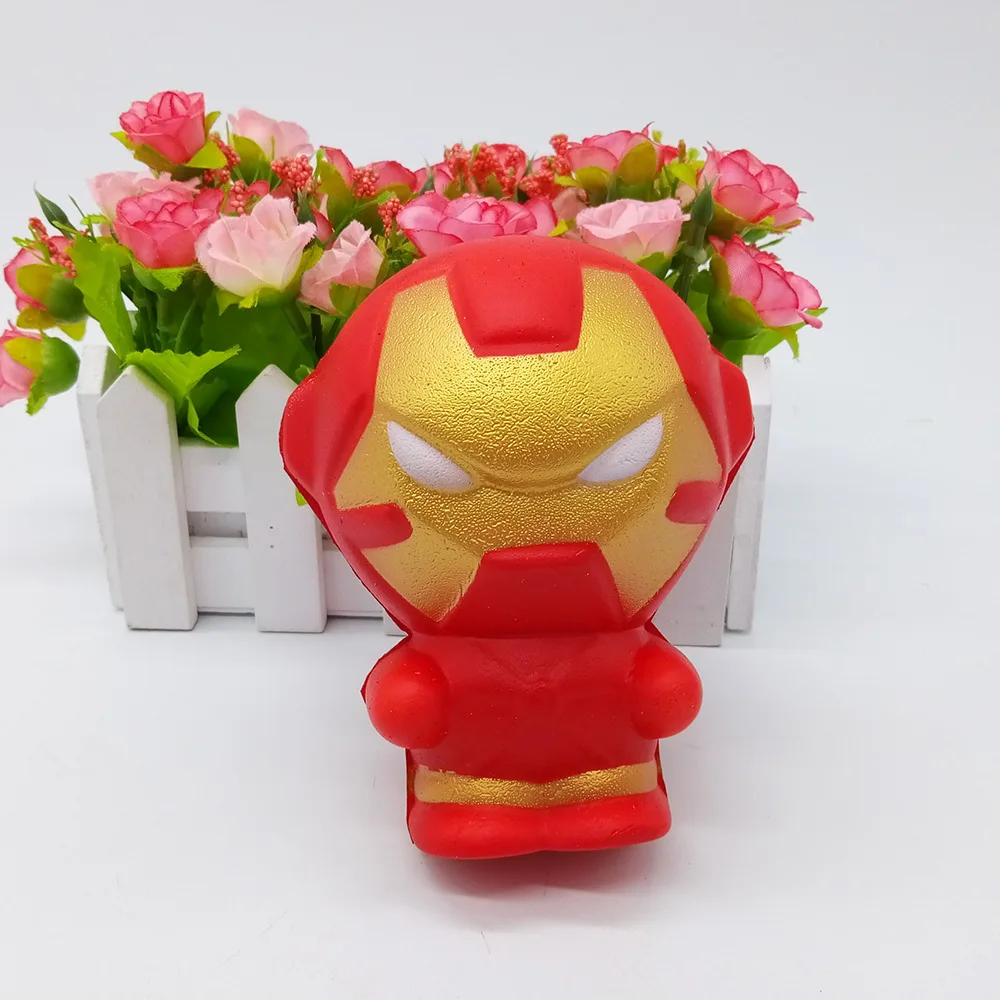 Disney Marvel Anime Dolls Spider-Man Hulk Iron Man Kawaii PU Stress Relief Squishy Toys Children Birthday Gifts