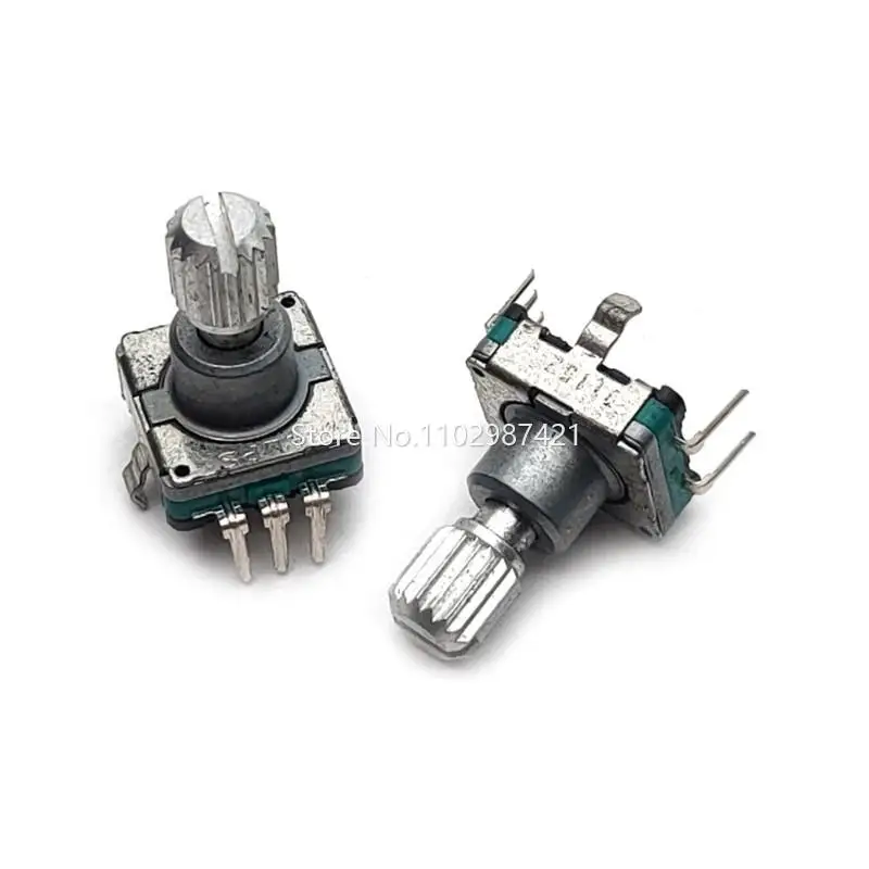 1 Piece EC11 Type Encoder With Push Switch 18 Positions 9 Pulses 5Pin Shaft Length 13MM