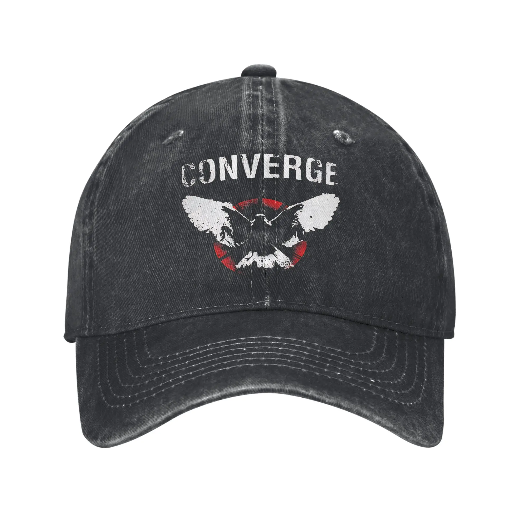 Converge Vintage  Baseball Cap Sun  Hiking Fishing Breathable Washed Hip Hop Hats Couple Women Street Style Print Baseball Caps