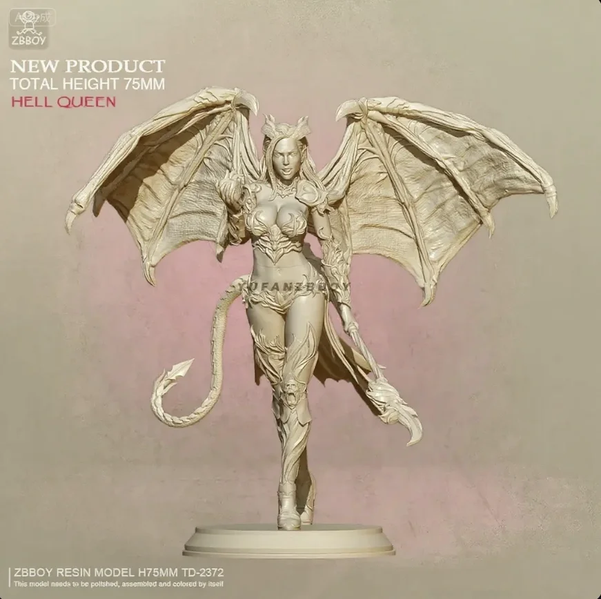 

75mm Resin model queen figure Colorless self-assembly TD-2372