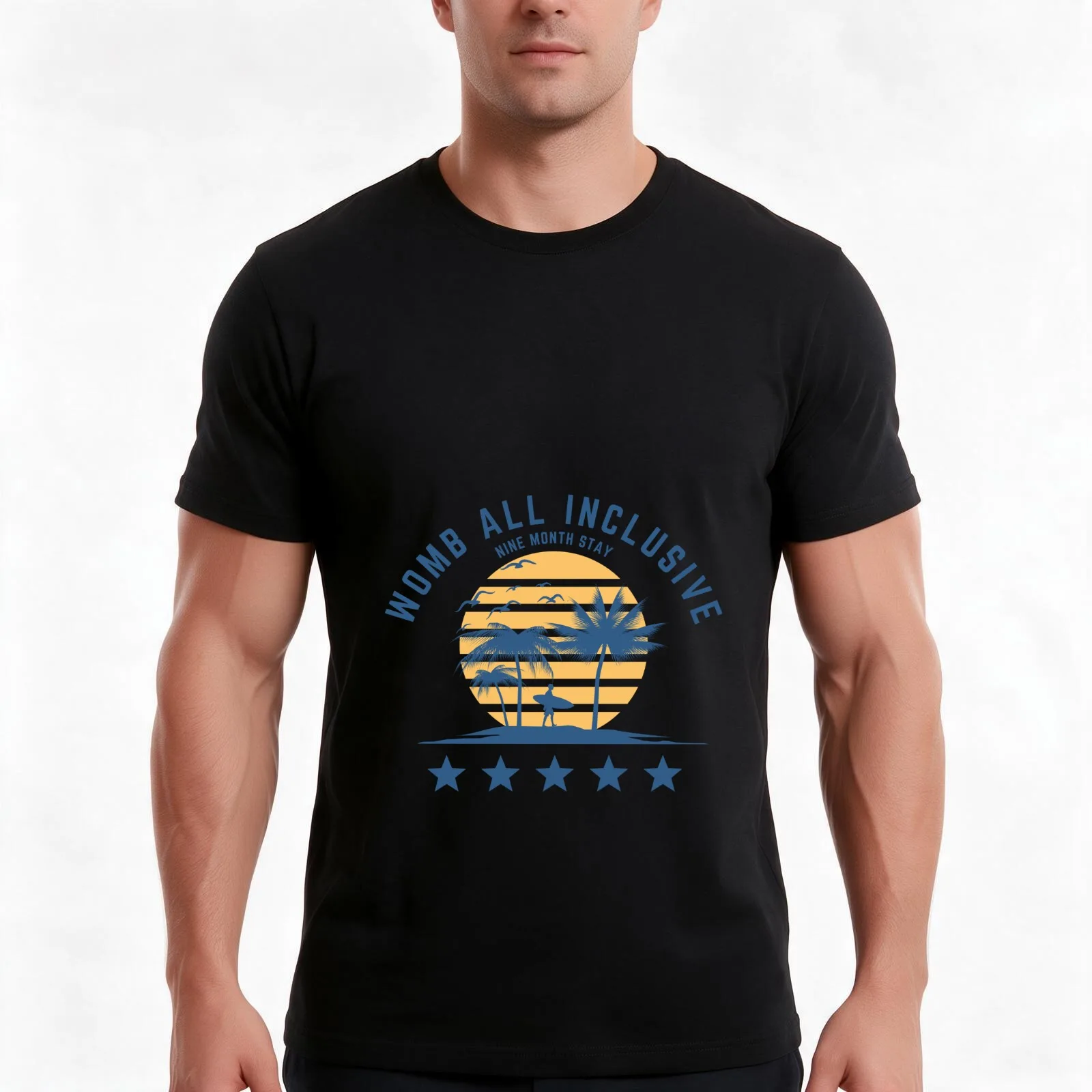 WOMB all inclusive Pregnant momma T-Shirt, Summer Casual Cotton Tee, Oversized Streetwear Tops, Vintage Graphic Print