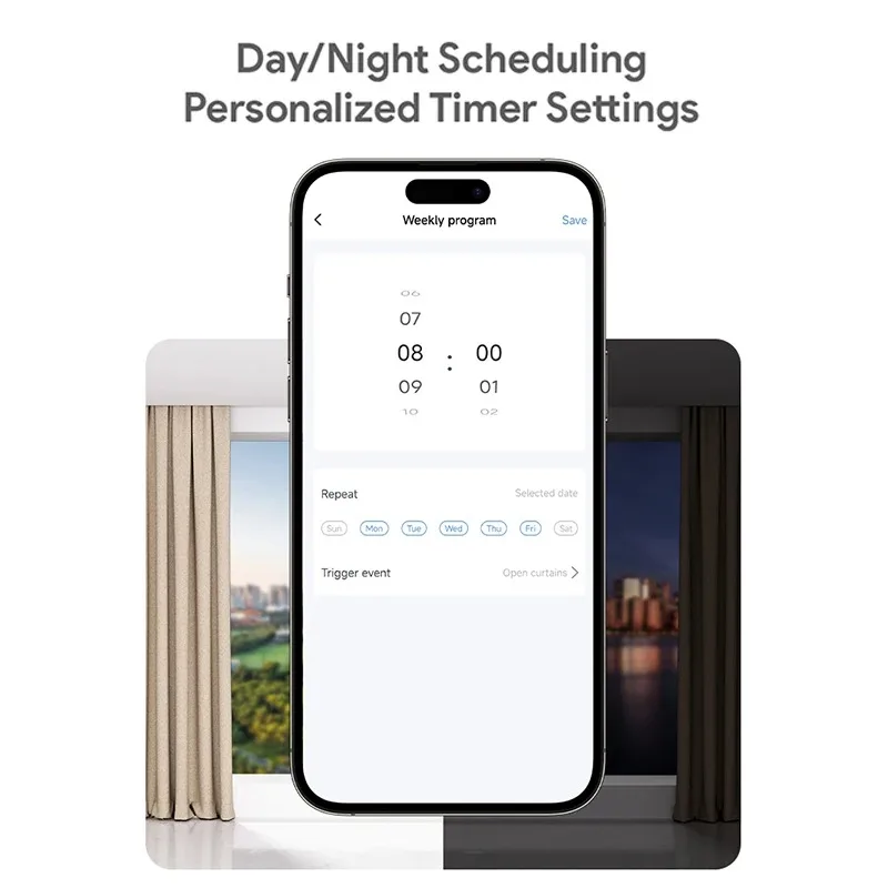 Tuya Smart Zigbee Bluetooth Electric Curtain Motor With Hooks Curtain Pusher Robot Remote Control Automatic Curtain Assist