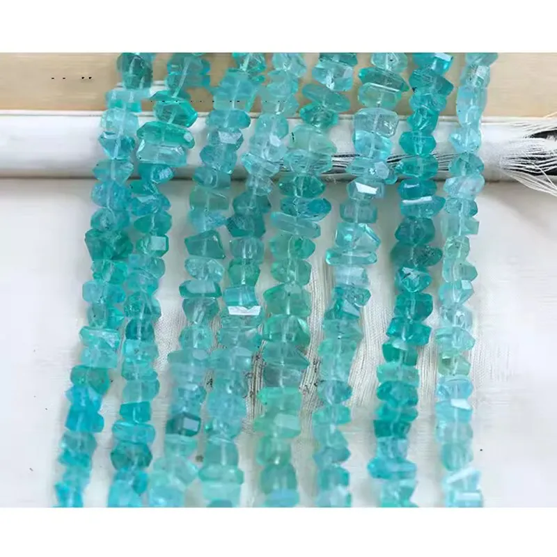 

6A Apatite BAROUQE faceted 6-9MM 20cm for DIY jewelry making loose beads FPPJ wholesale nature