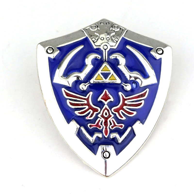 Zeldas Hylian Shield Pins Brooch Majora\'s Mask Spiritual Stones Master Sword Badge Brooches Lapel Pin Jeans Shirt Bag Jewelry