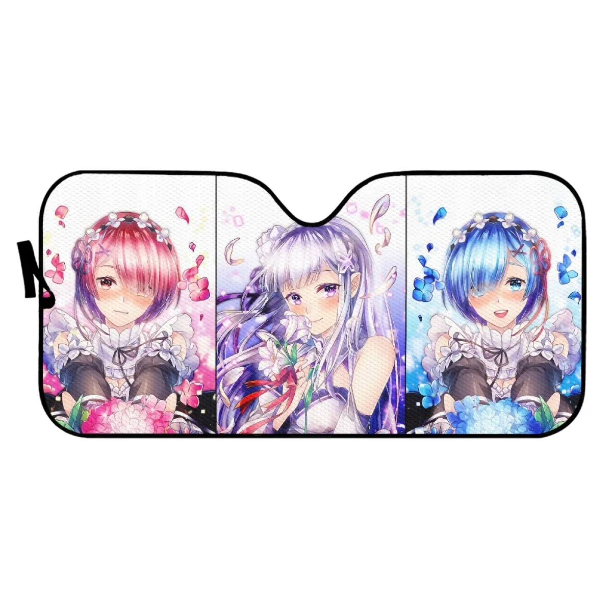 INSTANTARTS Re Zero Starting Life in Another World Protect Car Front Windshield Sunshade Foldable Sunshade for Van SUV Universal