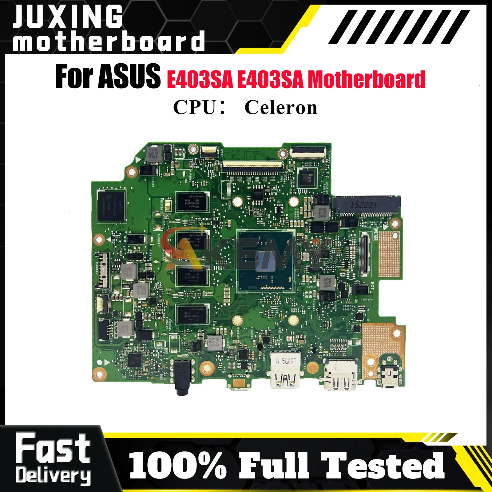 

E403SA Laptop Motherboard For ASUS EeeBook E403S E403SA Notebook Mainboard With Celeron CPU 100% tests OK fast shipping stk
