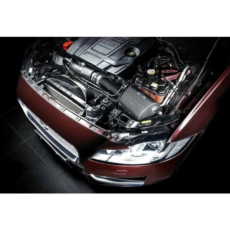 18- Sistema di aspirazione in vera fibra di carbonio a secco per Jaguar XF XEL XFL 2.0T GTR Tubo di aspirazione dell'aria (esclusa ingresso dell'aria in fibra di carbonio)