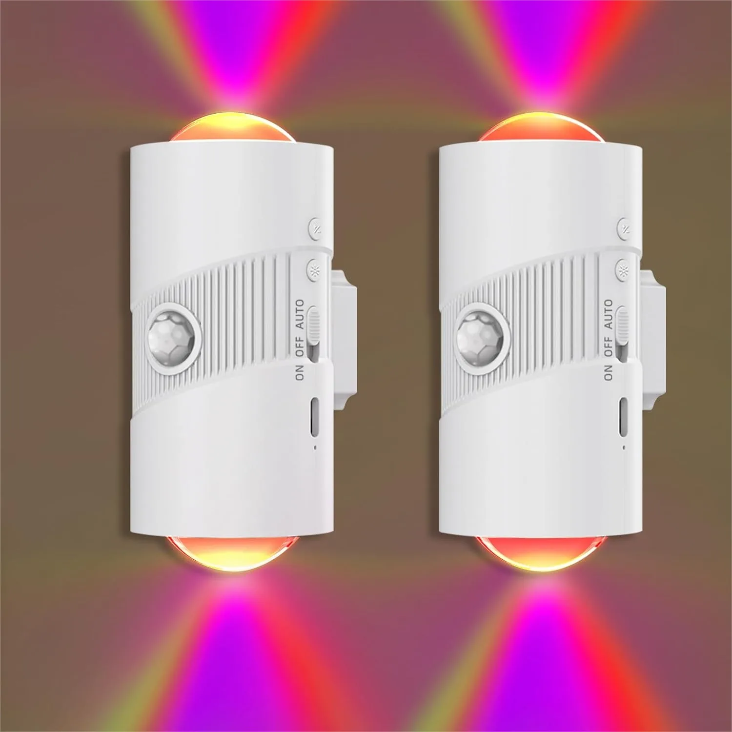 

Rechargeable RGB Motion Sensor Night Light, Color Changing LED with Stick-on Magnet, 4-Level Brightness for Bedroom Bathroom