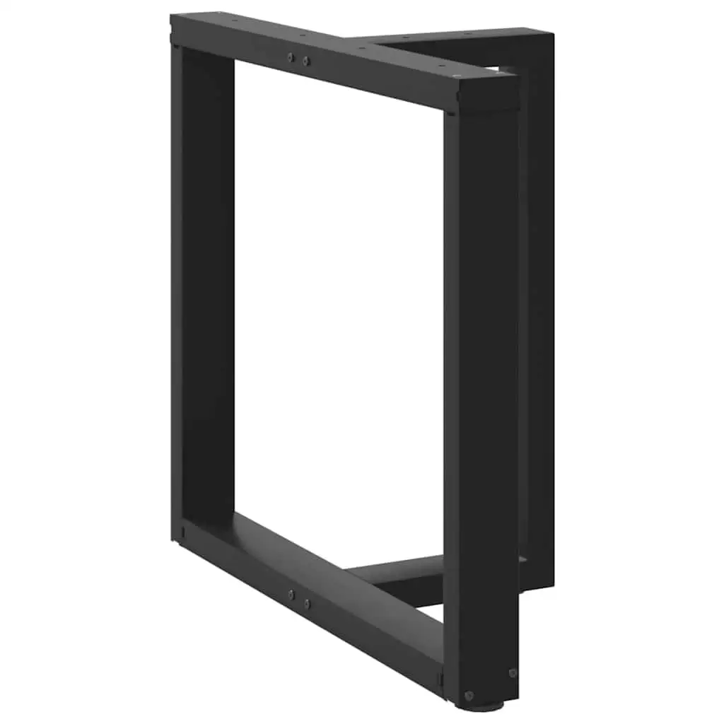 

Durable Black Powder-coated Steel Dining Table Legs with Adjustable Medium Levelers for Stable Support