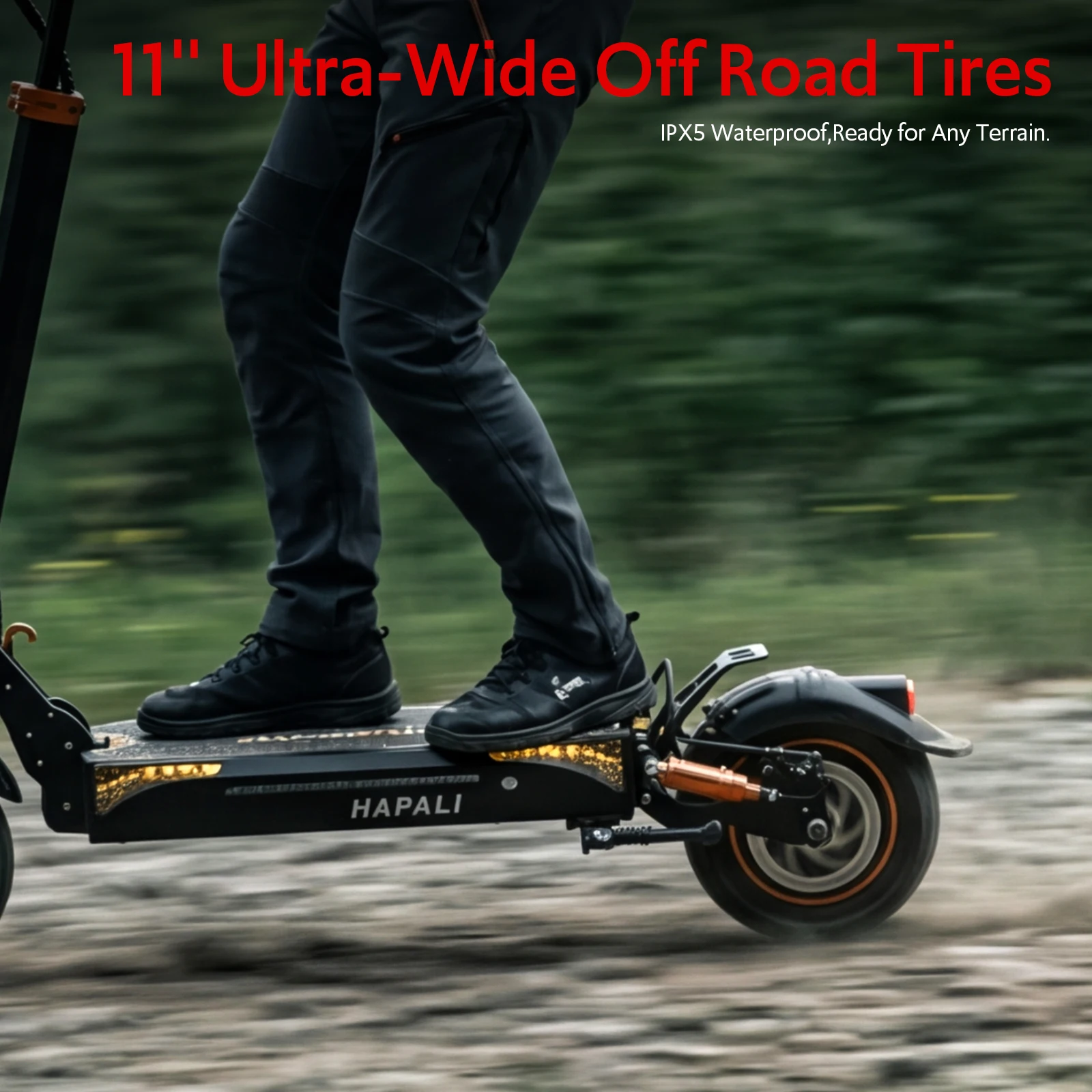 Off Road Electric Scooter, 48V 13AH 1200W Motor Folding E-Scooter, 11 6