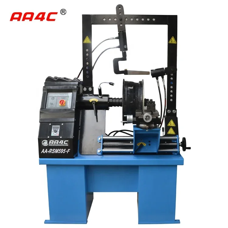 AA4C full automatic rim repair  machine alloy wheel processing machine with full teeth dual cylinder jack AA-RSM595-F