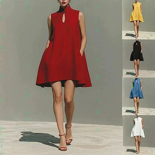 

Women Summer Dress Sleeveless Linen Dresses Butterfly Button Jumpsuit Playsuit Matching Set