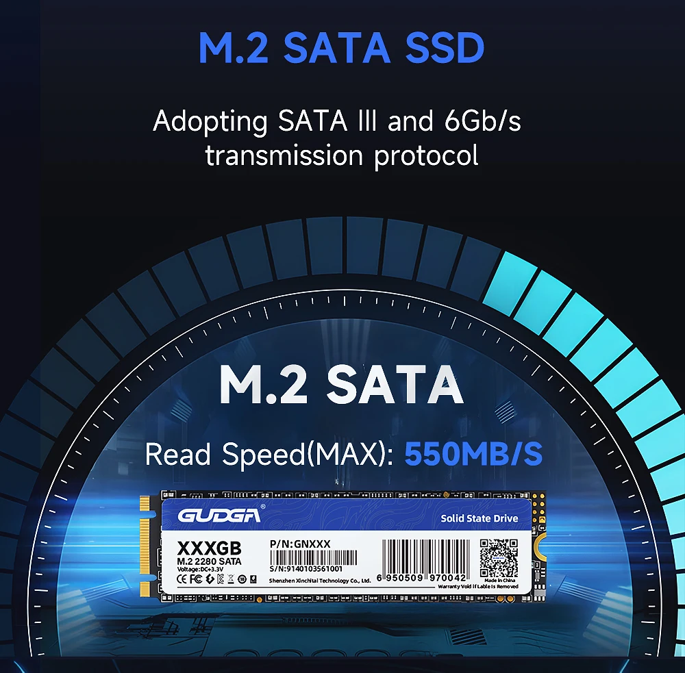 GUDGA M2 2280 SSD M.2 SATA 256gb 128gb 512gb 1TB 120g 240g Internal Drive NGFF 2280mm 2242mm Disco Duro for Desktop Laptop