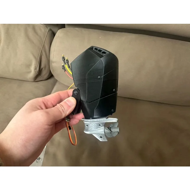 1/13 Scale RC Boat Outboard Motor Electric Tilt Counter Rotating Propeller Independent Gearbox Upgrade Spare Parts DIY
