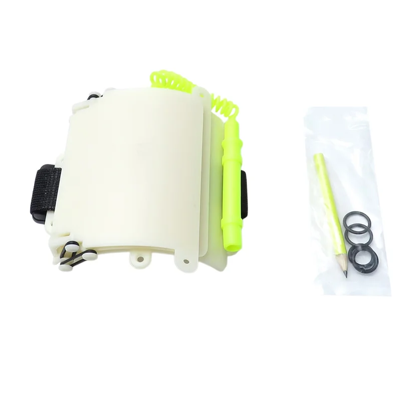 

ELOS-Luminous Underwater Triple Scuba Diving Wrist Writing Board With Pencil Arm 3 Panels Write Board