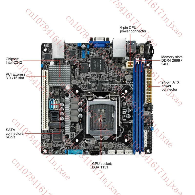 UNTUK ASUS P11C-I 64GB LGA1151 DDR4 Intel Server Mini-ITX Motherbroad Test oke.