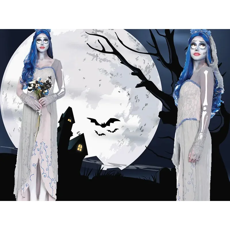 Dress for Female Devil Cosplay Party Devil Corpse Bride Costumes Halloween Women Scary Vampire Costume Clothes Witch Dresses