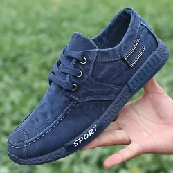 New Canvas Shoes Deodorant Breathable Men's Shoes Tide Shoes Non-slip Male Students Tie Casual Stripes Men Shoes 219 New