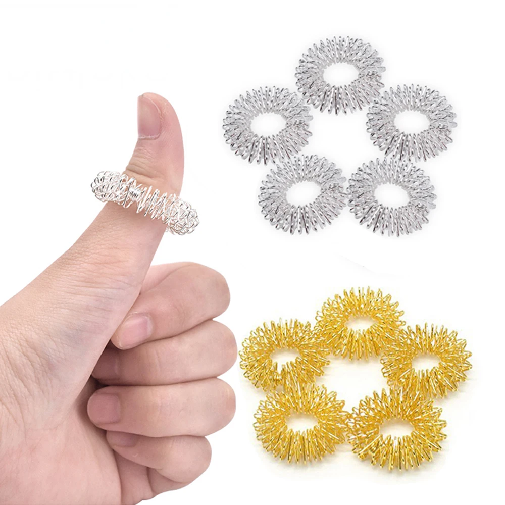 

100pcs Finger Massage Ring Acupuncture Ring Health Care Body Massager Relax Hand Massage Promote Blood Circulation Therapy Tool