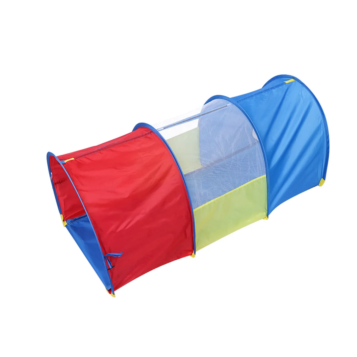 Crawling Tube Children Early Education Play Tent Multi-Color Blue Yellow Red Durable Safe Fabric Sensory Integration Therapy view 3