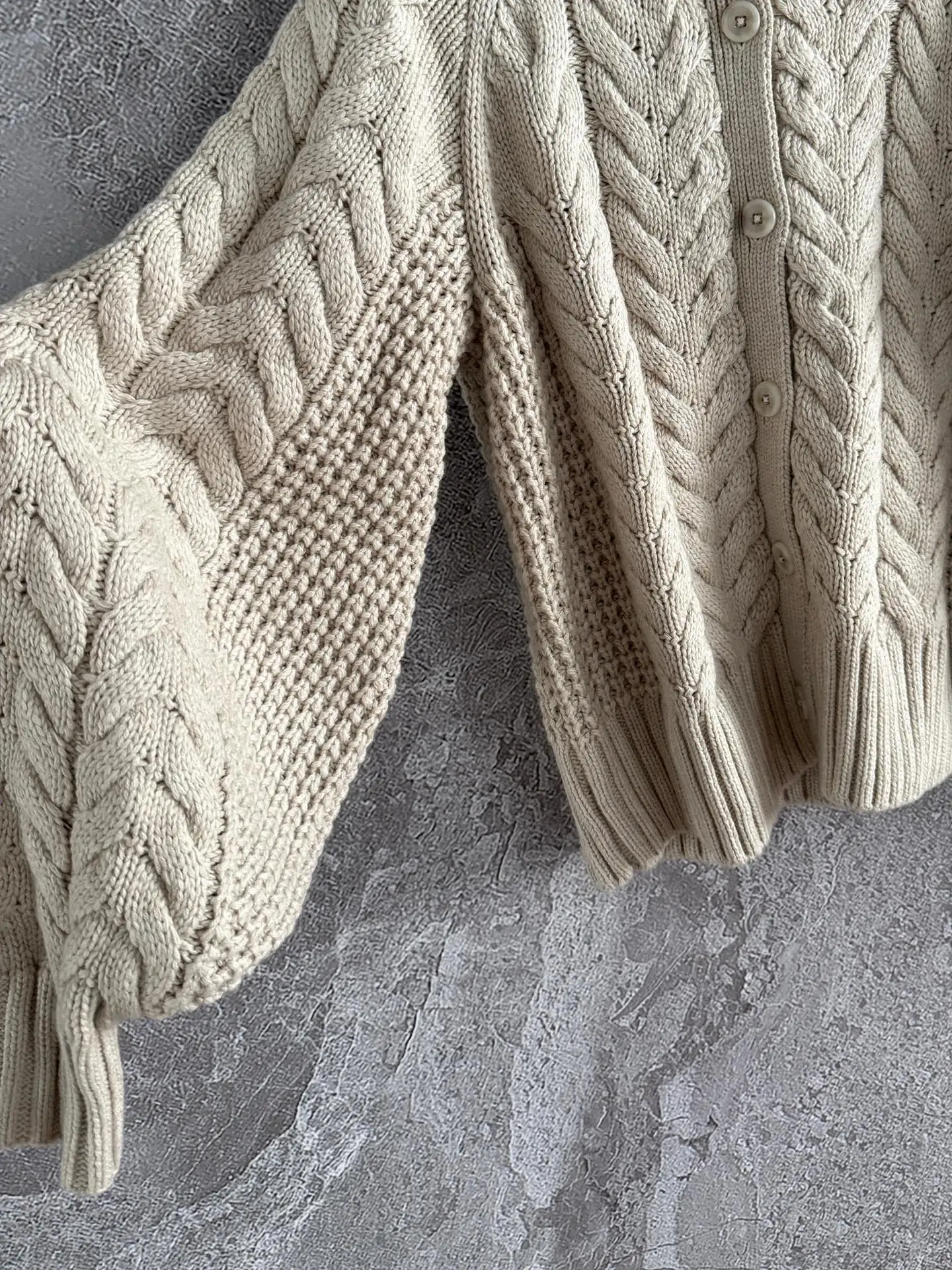 المرأة التقلبات سترة محبوكة الخريف الشتاء جولة الرقبة واحدة الصدر طويلة الأكمام سترة فضفاضة #4