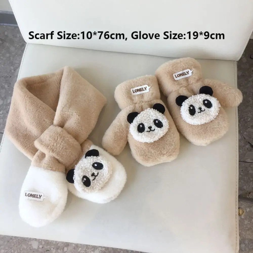 NEW Thickening Child Scarf Soft Warmth Scarf Glove Plush Cartoon Neck Scarf Autumn Winter