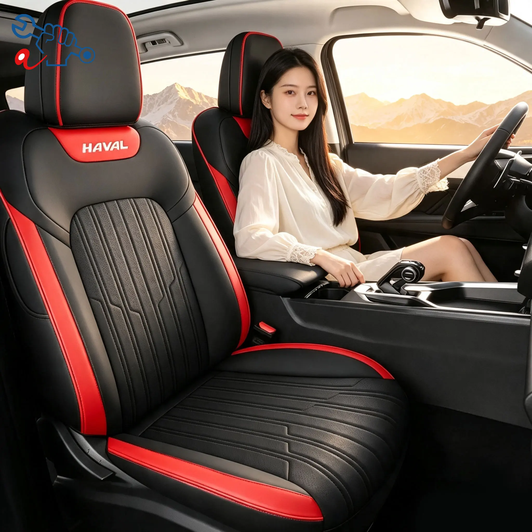 Left‑Drive Car Seat Cover For Haval H5 2023‑2026 All‑Weather Auto Seat Cushion Modified Interior Full Surround Seat Protector