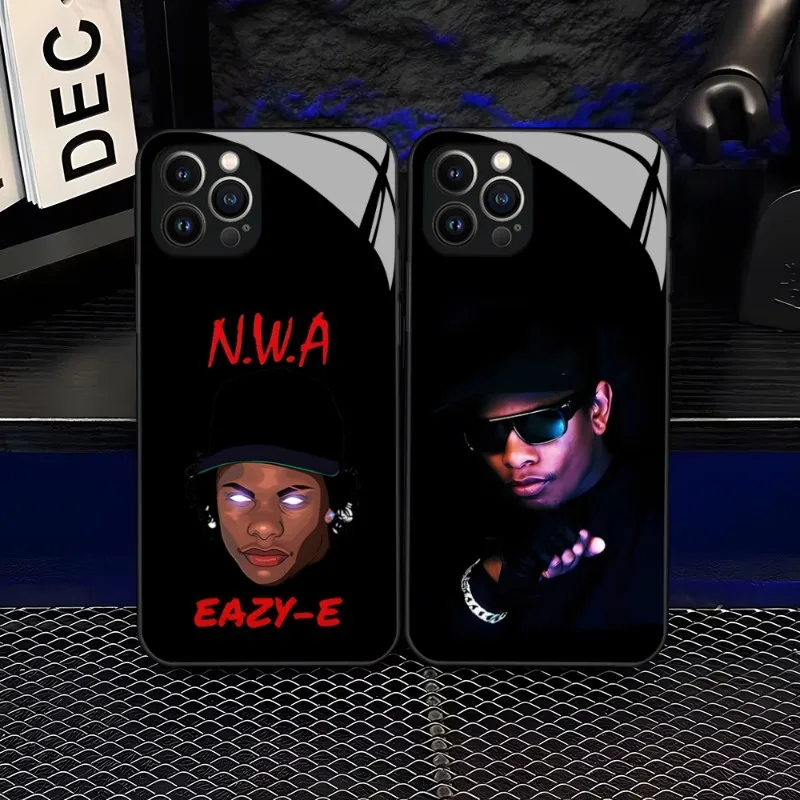 Eazy E NWA Legendary Rapper Phone Case For IPhone 14 Pro Max 12 11 13 Mini X XR XS 8 7 6 Plus SE 2020 Tempered Glass Back Cover