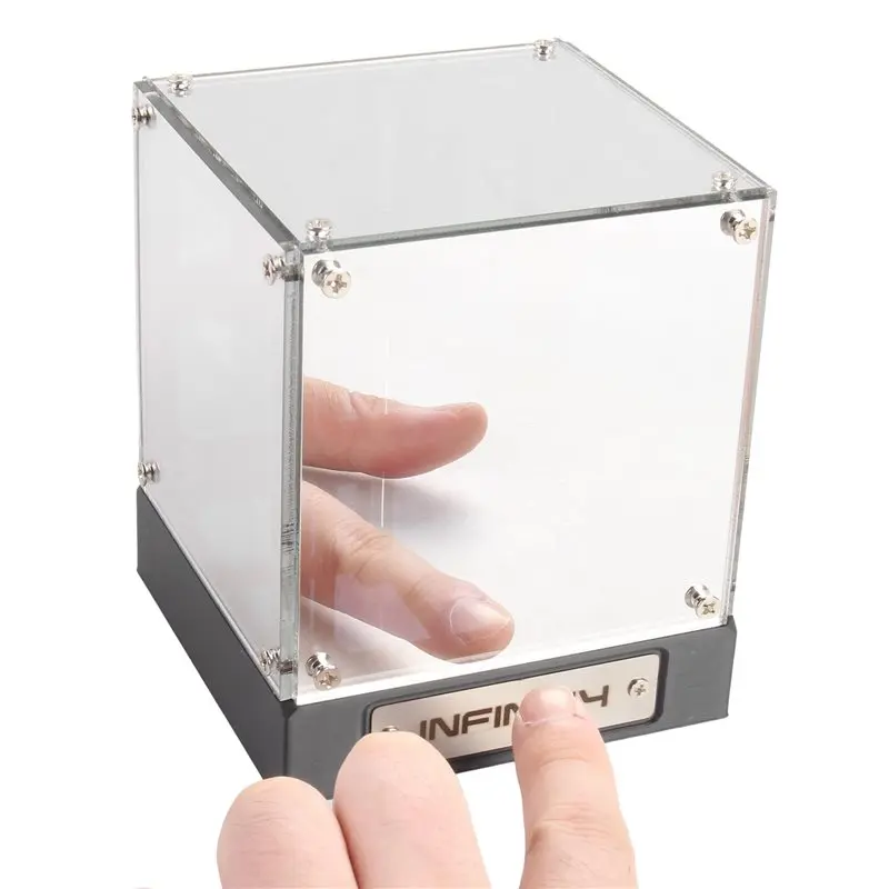 ABVC White Light Hypercube LED Box DIY Wireless Table Light Figure Display Case 4D Box Abyss Tunnel Ornament