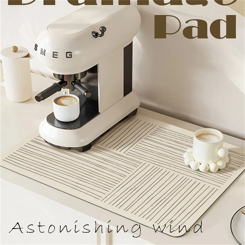 

30x40cm Striped Dining Placemat Ins PU Wind Waterproof Oil Proof Leather Table Mat Hotel Light West Food Insulation