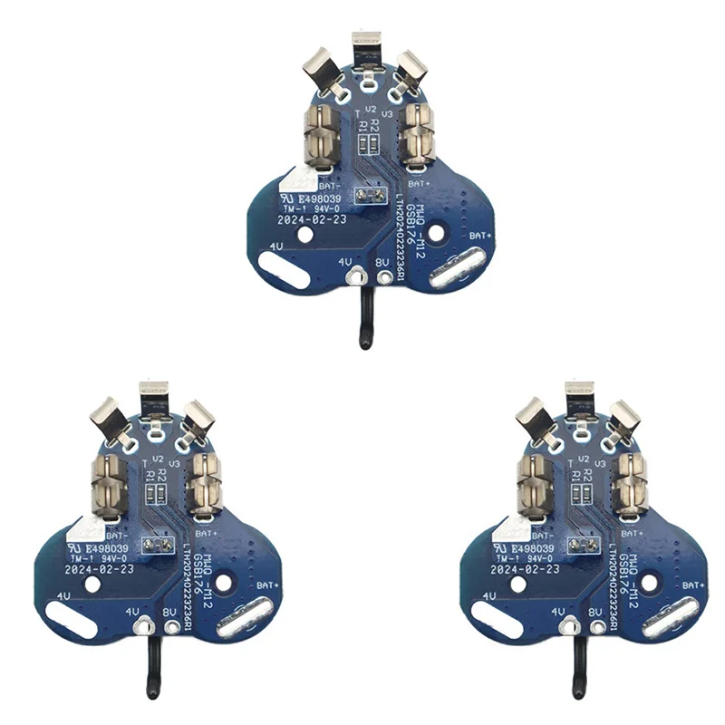 AC88-3X M12 Li- Battery Charging Protection PCB Circuit Board For  12V 1.3Ah 1.5Ah 48-11-2411 M12 Li- Battery