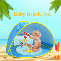 UV Protection Baby Beach Tent with Pool Quick Automatic Opening Sunshade Beach Sunshelter UV-protecting Sunshelter Camping