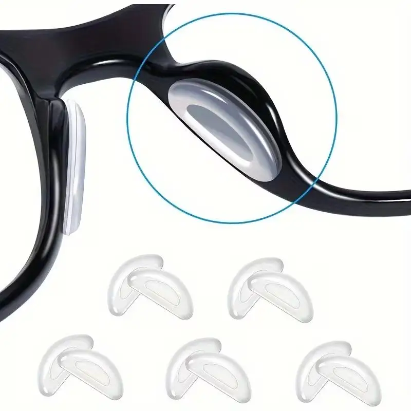 20 Stück weiche Nasenpads für Brillen – rutschfest, mit hohem Luftkammer-Design, geruchlos, Ersatzset für Brillen