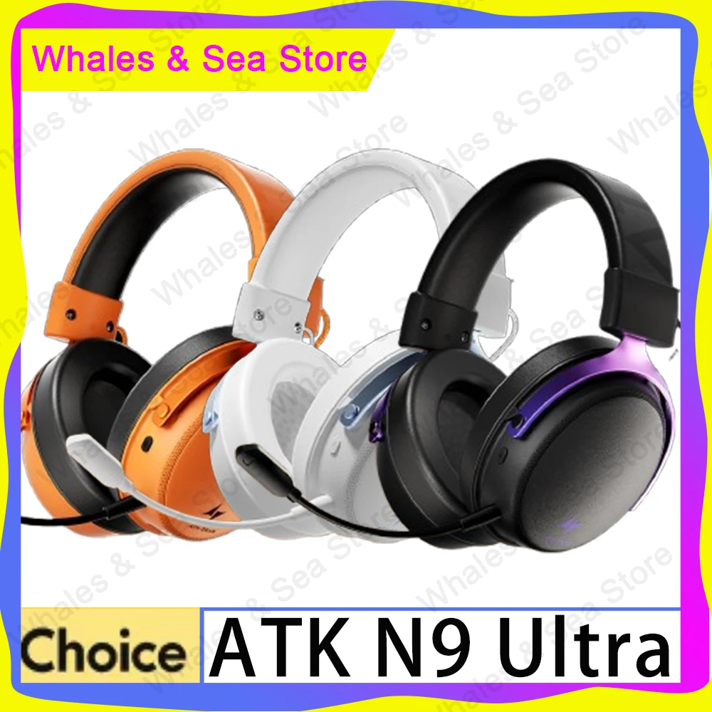 

Беспроводная Bluetooth-гарнитура Atk N9 Ultra - четыре режима работы, низкая задержка, шумоподавление, настраиваемые наушники для ПК, офиса и игр