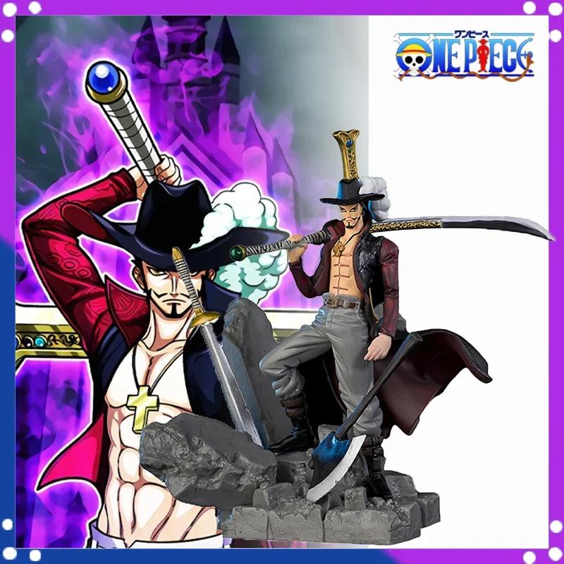 

Hot 18cm One Piece Anime Dracule Mihawk Action Figures Model Toys Kits 1/12 Proportion Collectible Statue Doll Toy Birthday Gift