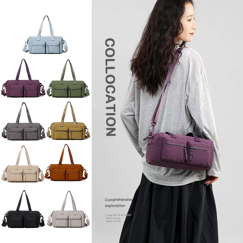 

2024 New Fashion Women's Nylon Crossbody Bags Lightweight Waterproof Shoulder Purse Travel Handbag Multi-Pocket Casual Daily Use