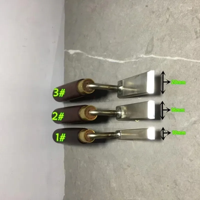 1 Set Pala a piede alto per la lavorazione del legno Taglio speciale Scalpello per intaglio Fondo piatto Pala a collo di cigno Coltello Strumenti hardware a mano