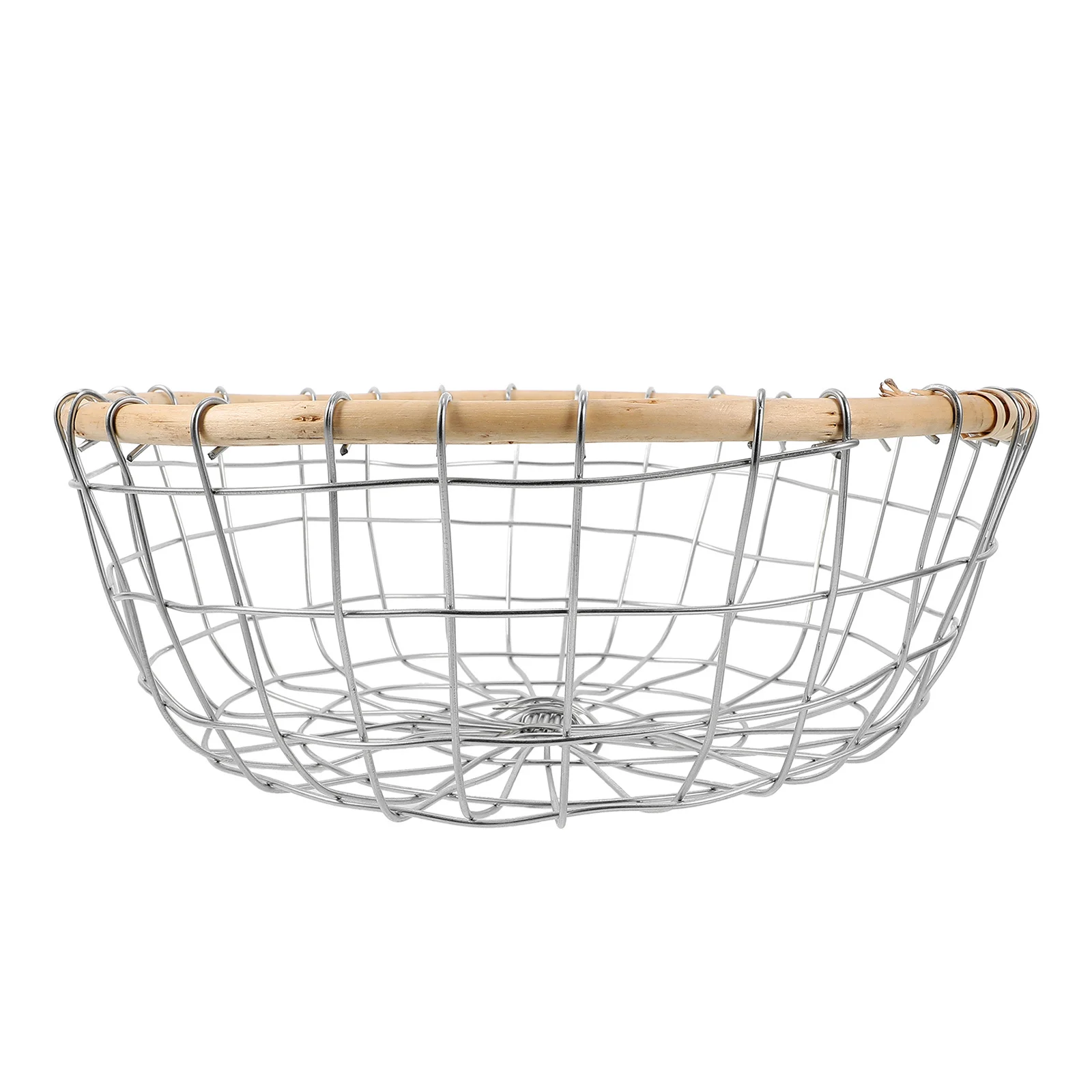 

Iron Wire Fruit Basket Sturdy Metal Wire Storage Basket Compact Desktop Organizer for Fruit Vegetable Office Supplies