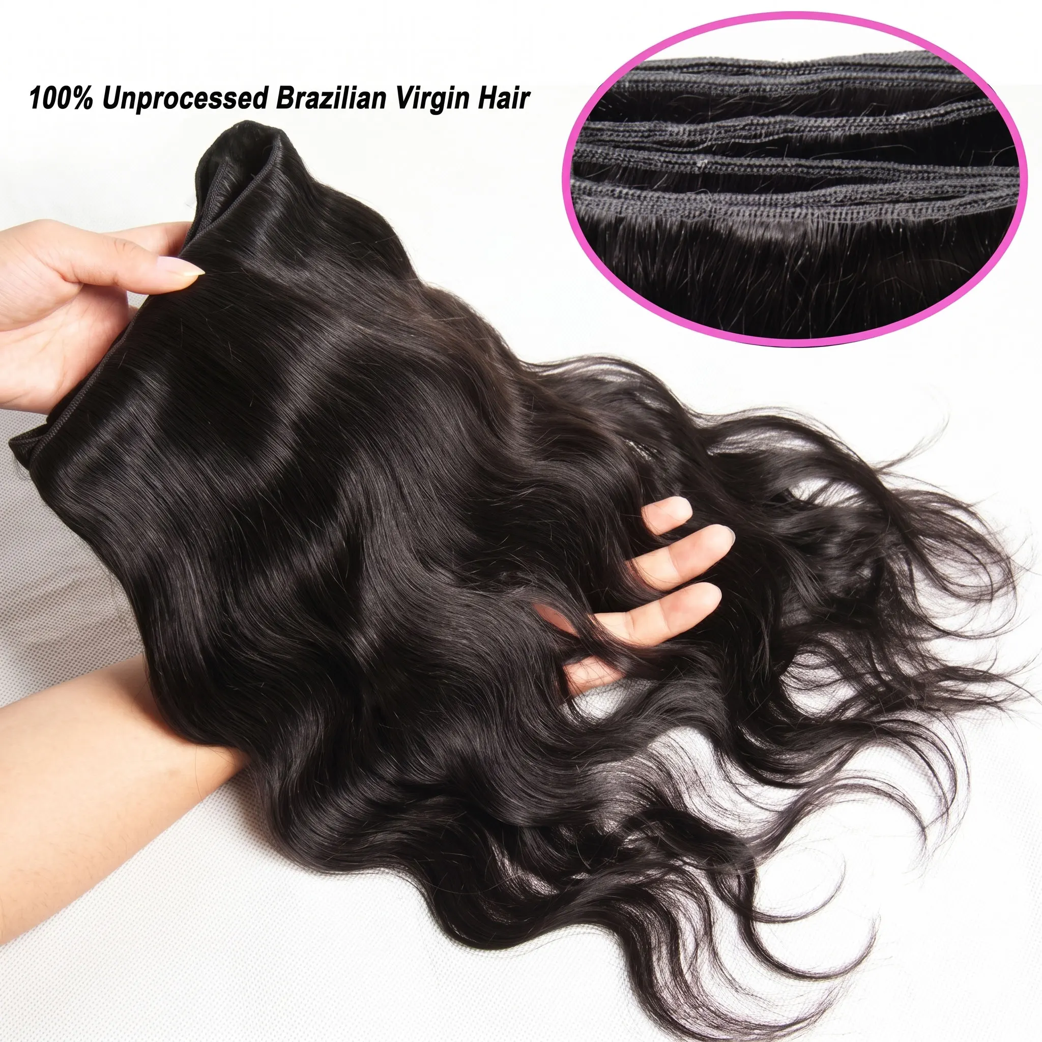 24 26 28 30 Inch Body Wave Bundles Human Hair Brazilian 16A Remy Weave Raw Hair 100% Unprocessed Quality Double Weft Human Hair Bundles Extensions