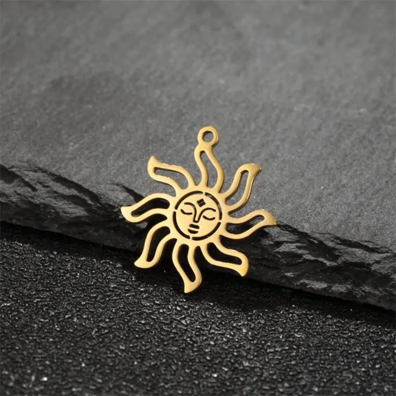 5pc/lot Vintage Metal Moon Sun Pendants Earrings Bracelet Accessories Bicycle Fairy Cross DIY Charms For Jewelry Carfts Making