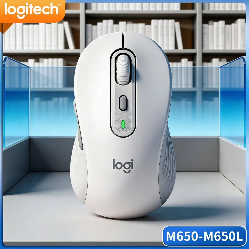 Logitech M650 Ergonomic Mouse Wireless Eco Conscious Build Noise Reduced Click Custom Button Setting Business Office Usage