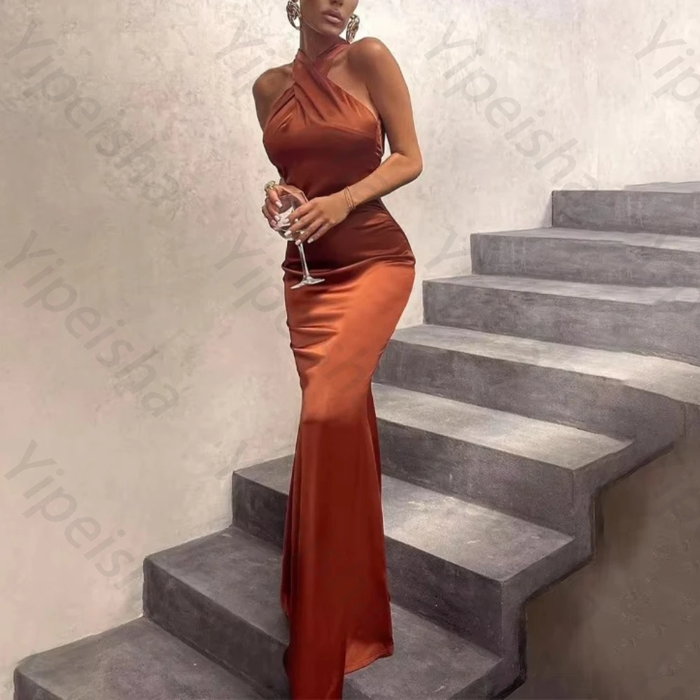 

Элегантные вечерние платья без рукавов с открытой спиной по индивидуальному заказу, сексуальное платье знаменитостей, изысканные платья высокого качества для выпускного вечера для женщин