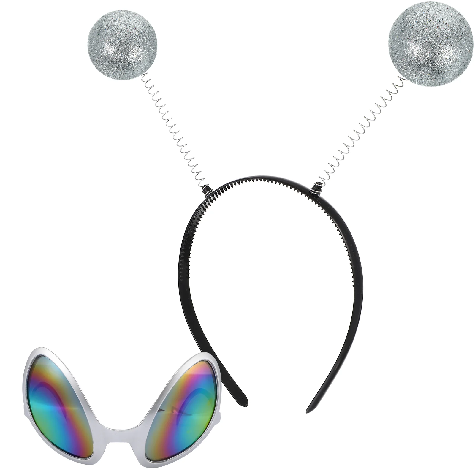 2 Pcs Alien Glasses Festival Party Funny Shape Prom Hair Accessories Makeup Set Plastic Hoop