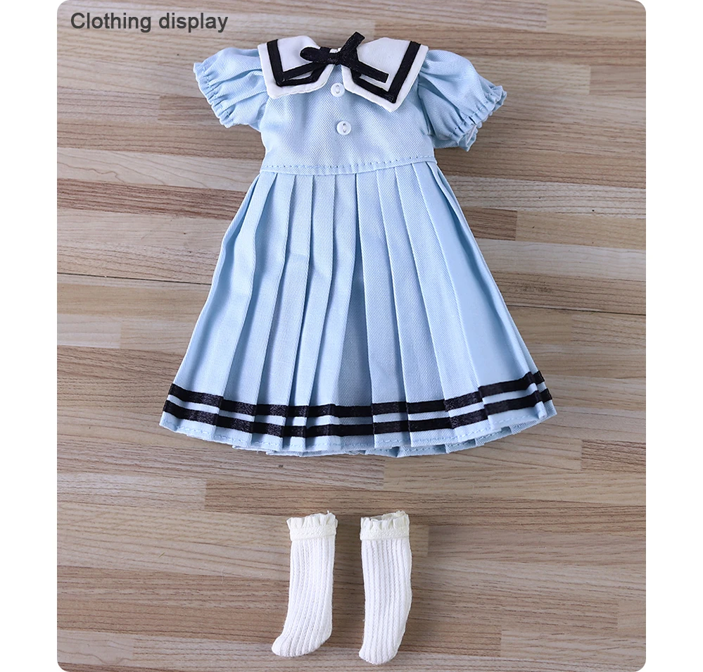 Neo Blythe Doll Sailor School Dress & Socks Outfit 2
