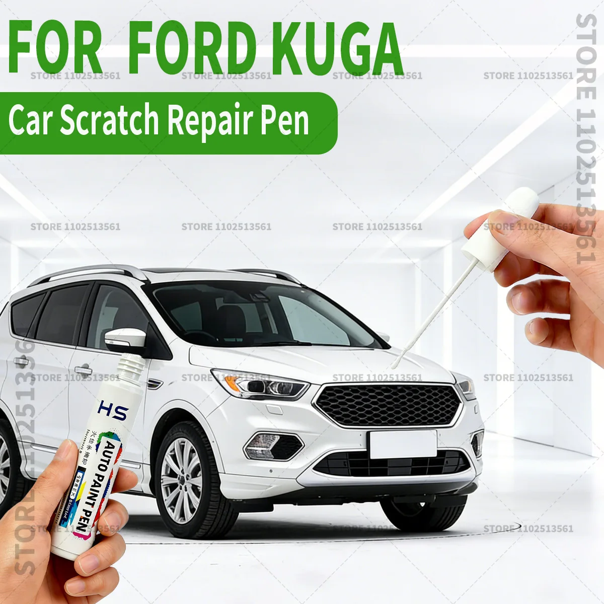 For FORD KUGA Car Paint Repair Pen Paint Scratch Repair Accessories Agate Black Frozen White Lucid Red Solar Silver Green Blue