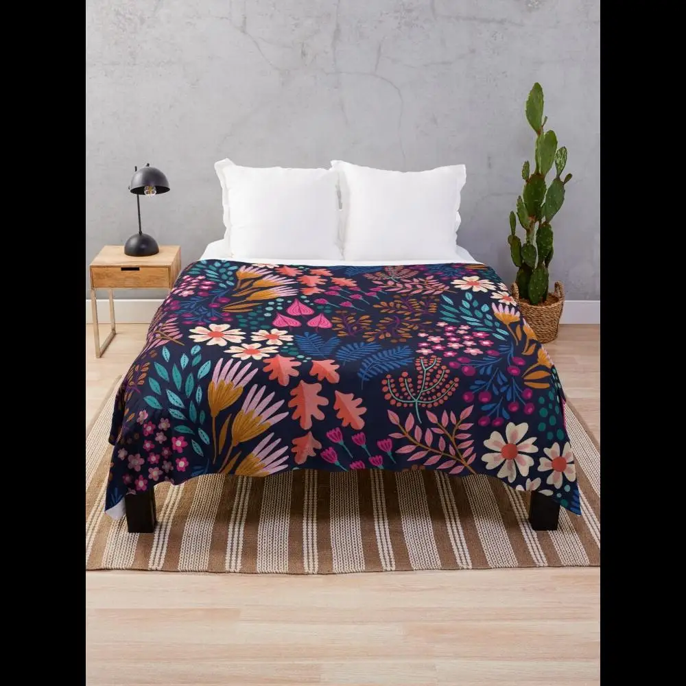 

BLISS Flower Field Throw Blanket Soft Cozy Plush Comfortable Lightweight Blanket for Bed Sofa Couch Picnic Travel