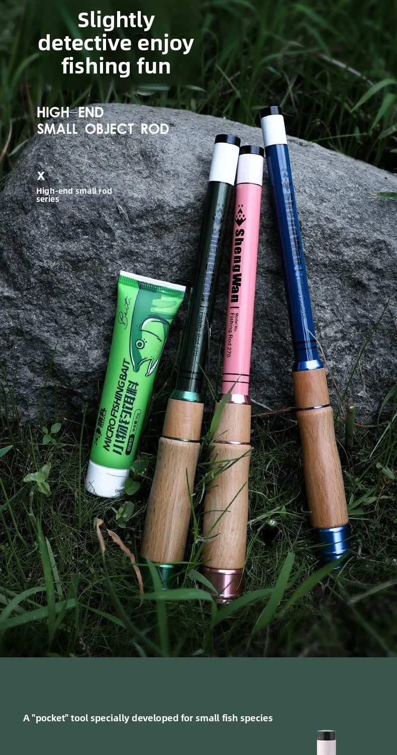 Caña de pesca mini carbono ultra ligera – Portátil para arroyo - imagen 5