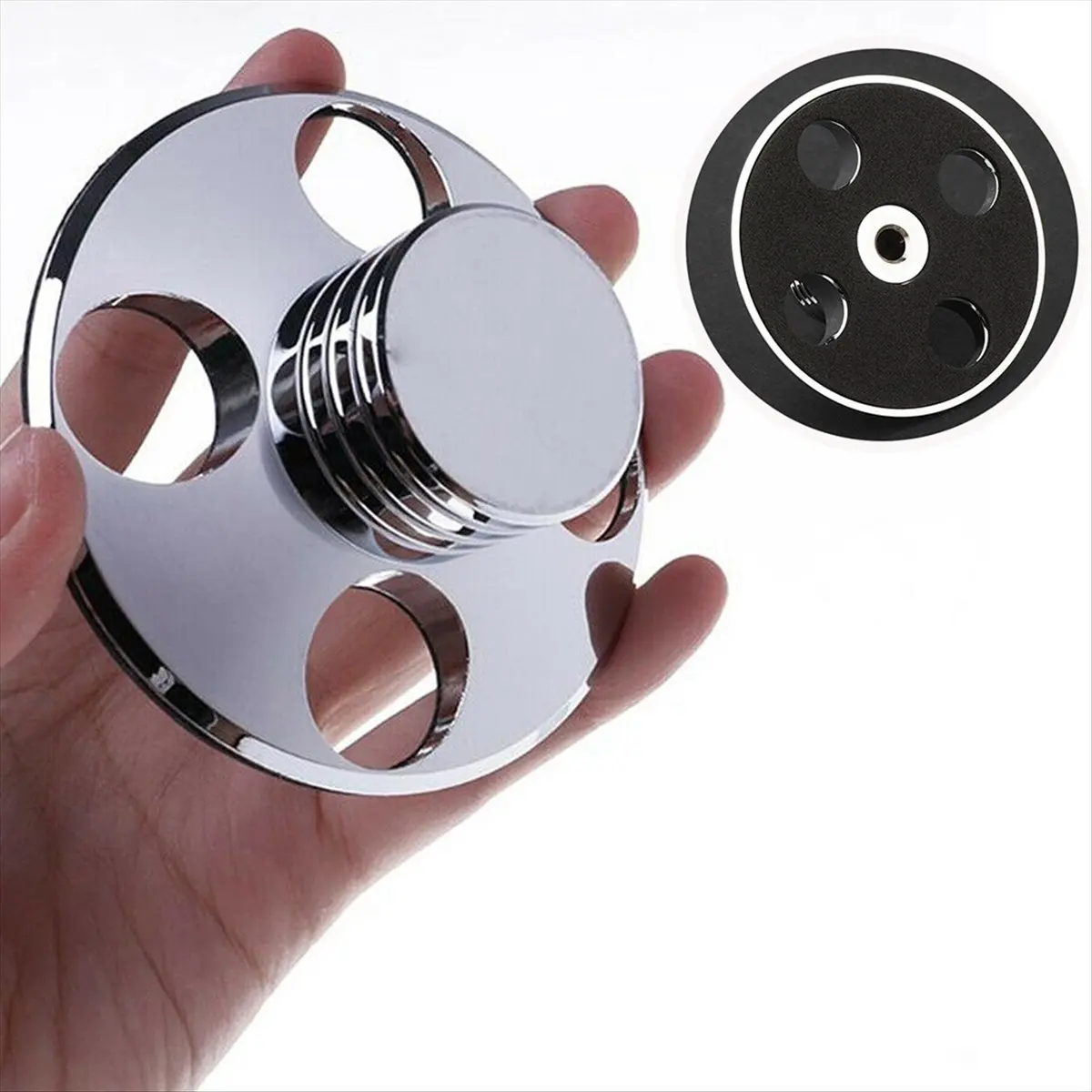 STOCK-Audio LP Vinyl Record Turntable Metal Record Stabilizer Reduces Background Noise Record Player Weight Clamp Record Pad A