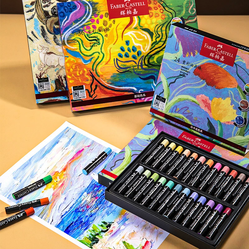 24/36/48 Colors Heavy Color Oil Pastel Soft Creamy Texture Masters Colored Crayon Chalk Drawing Blending Coloring Art Supplies