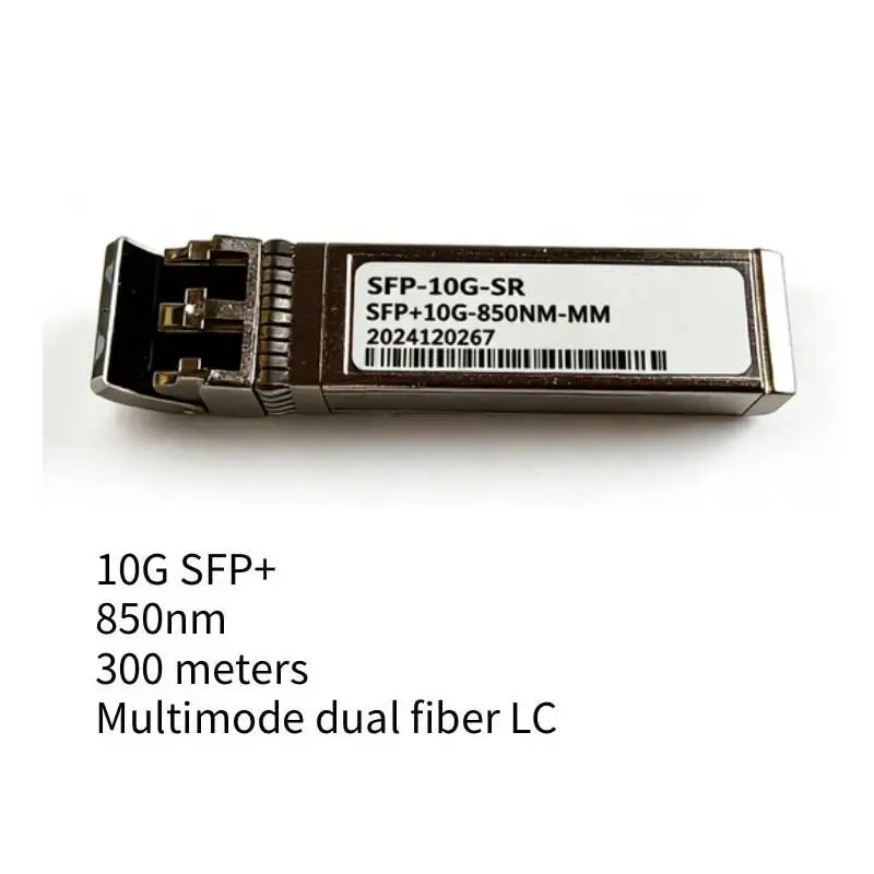 10G SR SFP+ Dual Fiber LC SFP Module Multimode 850nm 300m Duplex SFP-10G-SR Multi-Mode Compatible For Various Switch